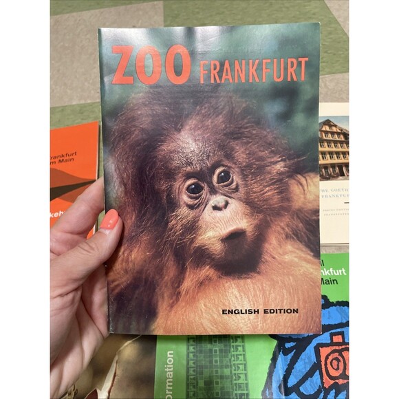 1960s Frankfurt am Main Germany Vtg Travel Booklet Tourist Guide Zoo Map Goethe - Picture 6 of 8